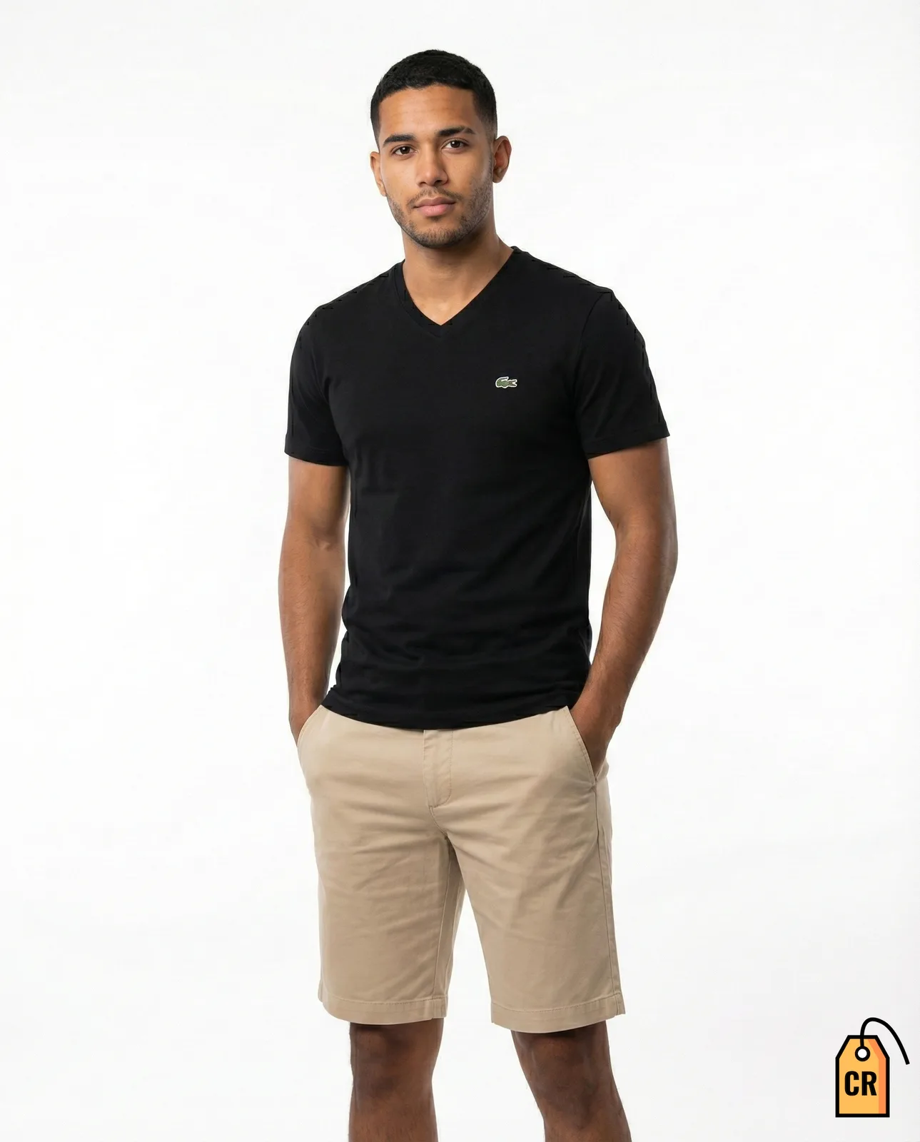 LACOSTE - V-Neck T-Shirt — imagen 1