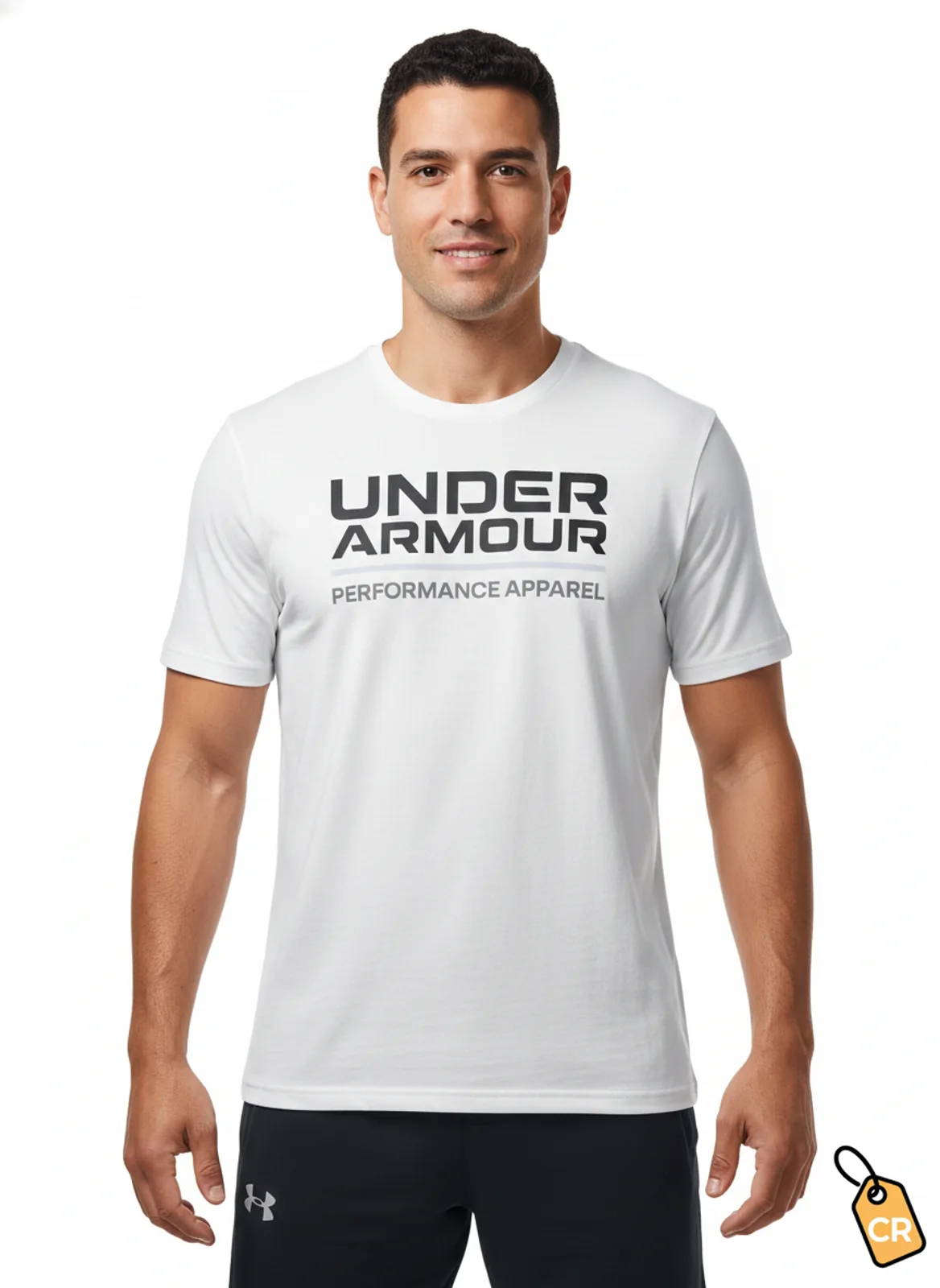 UNDER ARMOUR - Camiseta Wordmark Blanca Performance — imagen 1
